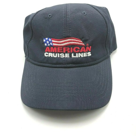 American Cruise Lines Hat Cap Strapback Navy Blue Patriotic Vacation Small Ship - Picture 1 of 9